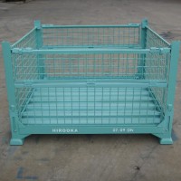 Folding Wire Mesh Cage Warehouse Metal Stillages