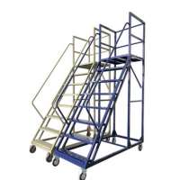 1400x700X2200mm step ladder cart with handrail