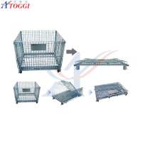 stackable large metal wire mesh storage bins