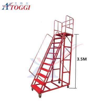 collapsible storehouse ladder rack ladder cart with wheels