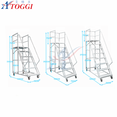 folding ladder,mobile feature and step structure steel platforms