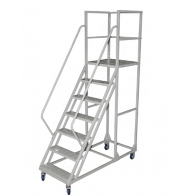 Safety  big size wide 600x600mm  folding steel step ladder with handrail