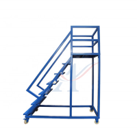 6 step foldable working platform mobile ladder